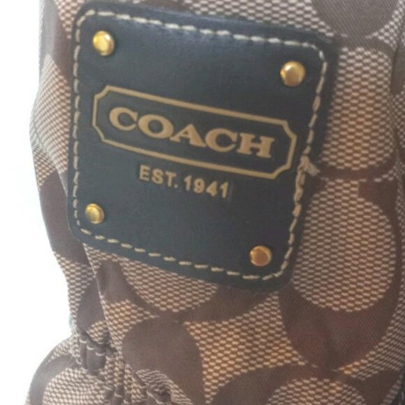 Coach SHAINE Signature Monogram Lace-Up Shoes Brown Khaki Women’s Size 6B - Picture 2 of 8